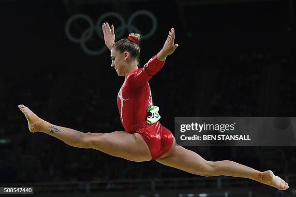 Switzerland's Giulia Steingruber competes in the beam event of the women's individual all-around final of the Artistic Gymnastics at the Olympic...