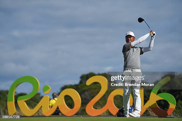 Rio , Brazil - 11 August 2016; Wen-Tang Lin of Chinese Taipei during Round 1 of the Men's Strokeplay competition at the Olympic Golf Course, Barra de...