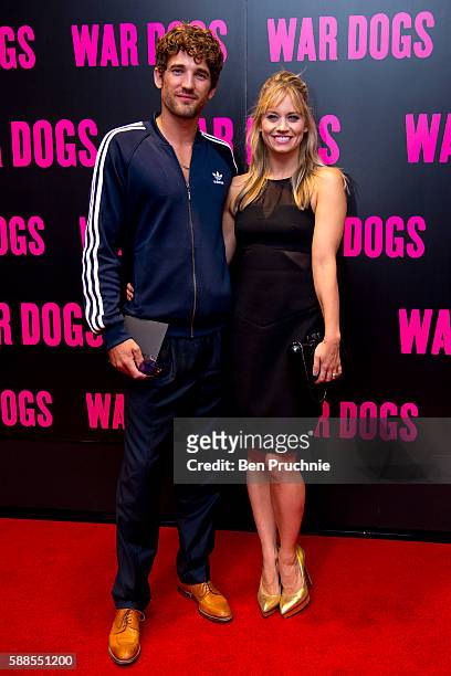 Max Rogers and Kimberly Wyatt attends a special screening of War Dogs at Picturehouse Central on August 11, 2016 in London, England.