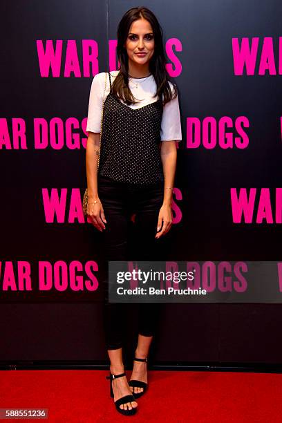 Lucy Watson attends a special screening of War Dogs at Picturehouse Central on August 11, 2016 in London, England.