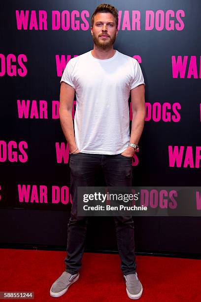 Rick Edwards attends a special screening of War Dogs at Picturehouse Central on August 11, 2016 in London, England.