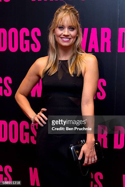 Kimberly Wyatt attends a special screening of War Dogs at Picturehouse Central on August 11, 2016 in London, England.