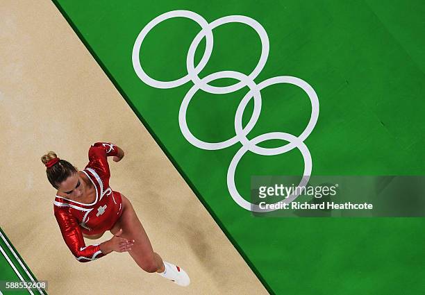Giulia Steingruber of Switzerland competes on the vault during the Women's Individual All Around Final on Day 6 of the 2016 Rio Olympics at Rio...