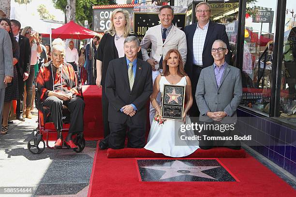 Actress Della Reese, actress/producer Roma Downey, producer Mark Burnett, pastor Rick Warren and Hollywood Chamber of Commerce, President/CEO Leron...