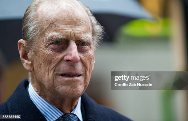 Prince Philip, Duke of Edinburgh visits the Metroline Tramline Extension in Birmingham