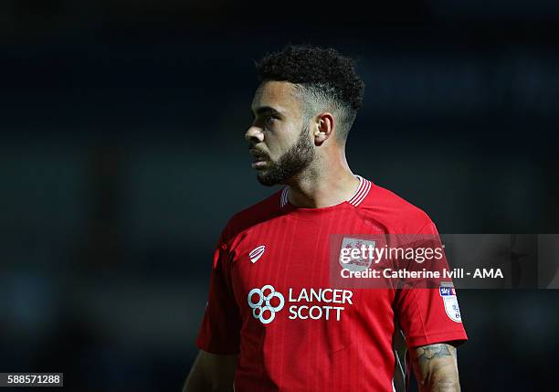 Derrick Williams of Bristol City during the EFL Cup match between Wycombe Wanderers and Bristol City at Adams Park on August 8, 2016 in High Wycombe,...