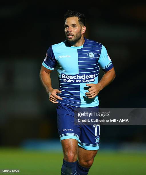 Sam Wood of Wycombe Wanderers during the EFL Cup match between Wycombe Wanderers and Bristol City at Adams Park on August 8, 2016 in High Wycombe,...