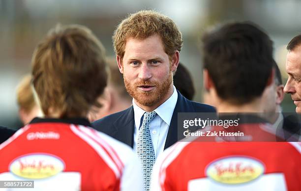 Prince Harry visits Paignton Rugby Club in support of the RFU's World Cup Legacy programmes.