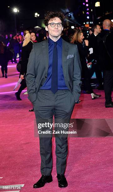 Sam Claflin arriving at the European premiere of "How to be Single" at the Vue West End in London