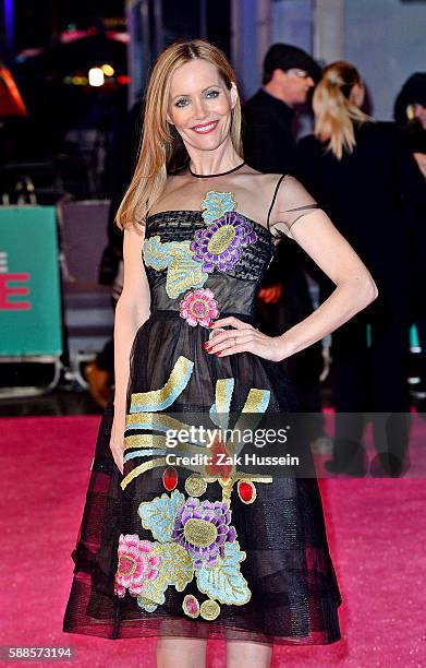 Leslie Mann arriving at the European premiere of "How to be Single" at the Vue West End in London