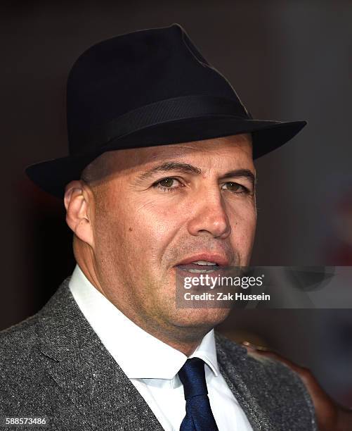 Billy Zane arriving at the European premiere of Eddie the Eagle at the Odeon Leicester Square in London