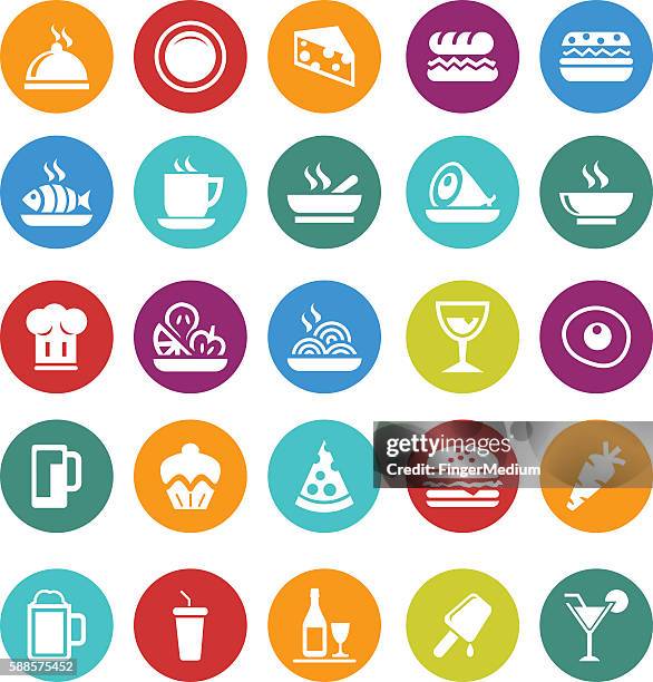 lebensmittel-symbol-set - wine glass finger food stock-grafiken, -clipart, -cartoons und -symbole