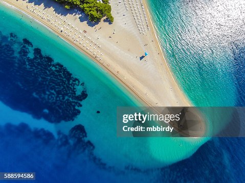 Zlatni rat beach, Bol, Brac island, Dalmatia, Croatia Zlatni rat beach, Bol, Brac island, Dalmatia, Croatia