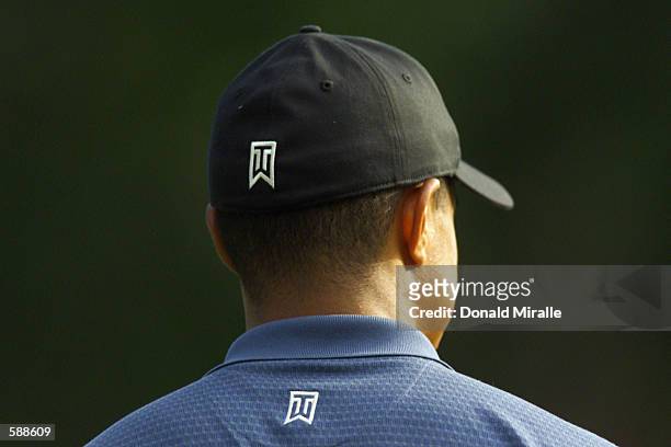 Detail, Tiger Woods logo on the 13th green during the resumption of the rain suspended first round of the 101st US Open at Southern Hills Country...
