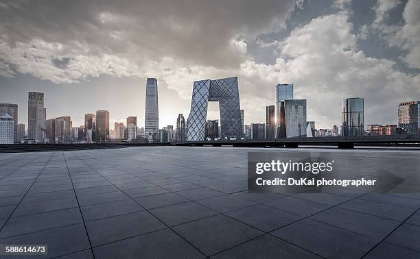 empty square - china world trade center stock pictures, royalty-free photos & images