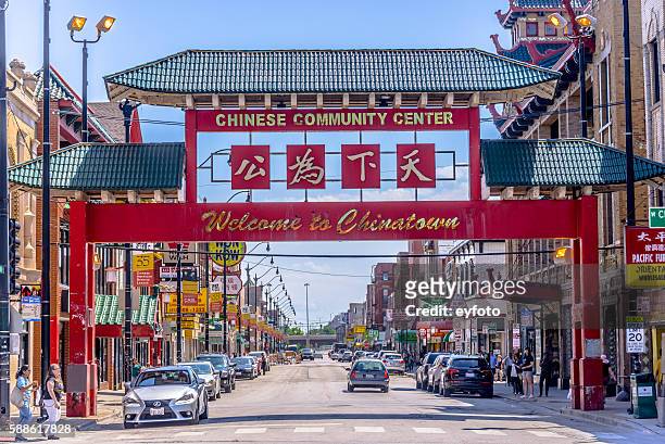 chicago chinatown - chinatown stock pictures, royalty-free photos & images