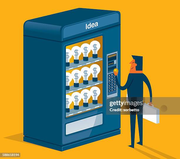 finding idea - mechanical grabber stock illustrations