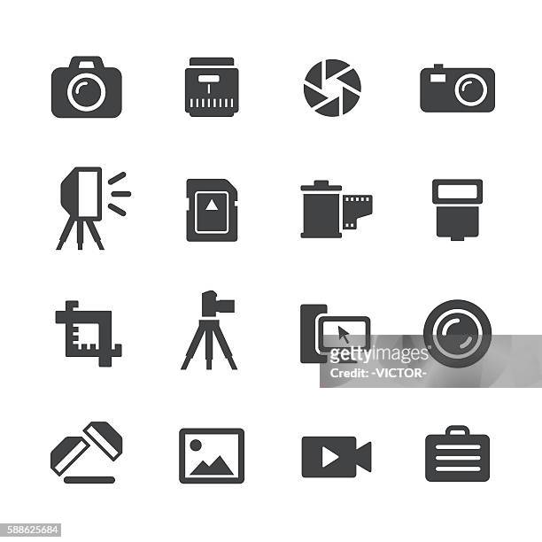 fotografie icons - acme serie - camera bag stock-grafiken, -clipart, -cartoons und -symbole