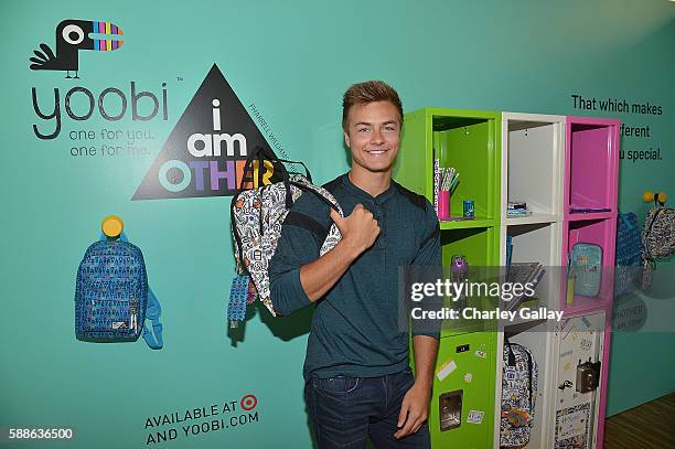 Actor Peyton Meyer celebrates Yoobi x i am OTHER Presented by Pharrell Williams, a limited-edition collection that gives back to U.S. Classrooms in...