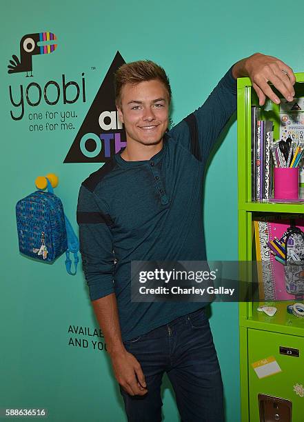 Actor Peyton Meyer celebrates Yoobi x i am OTHER Presented by Pharrell Williams, a limited-edition collection that gives back to U.S. Classrooms in...