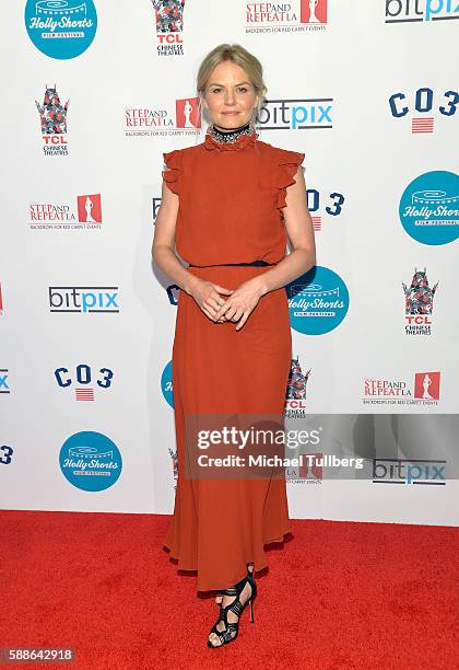 Actress Jennifer Morrison attends the 12th Annual HollyShorts Opening Night Celebration at TCL Chinese 6 Theatres on August 11, 2016 in Hollywood,...