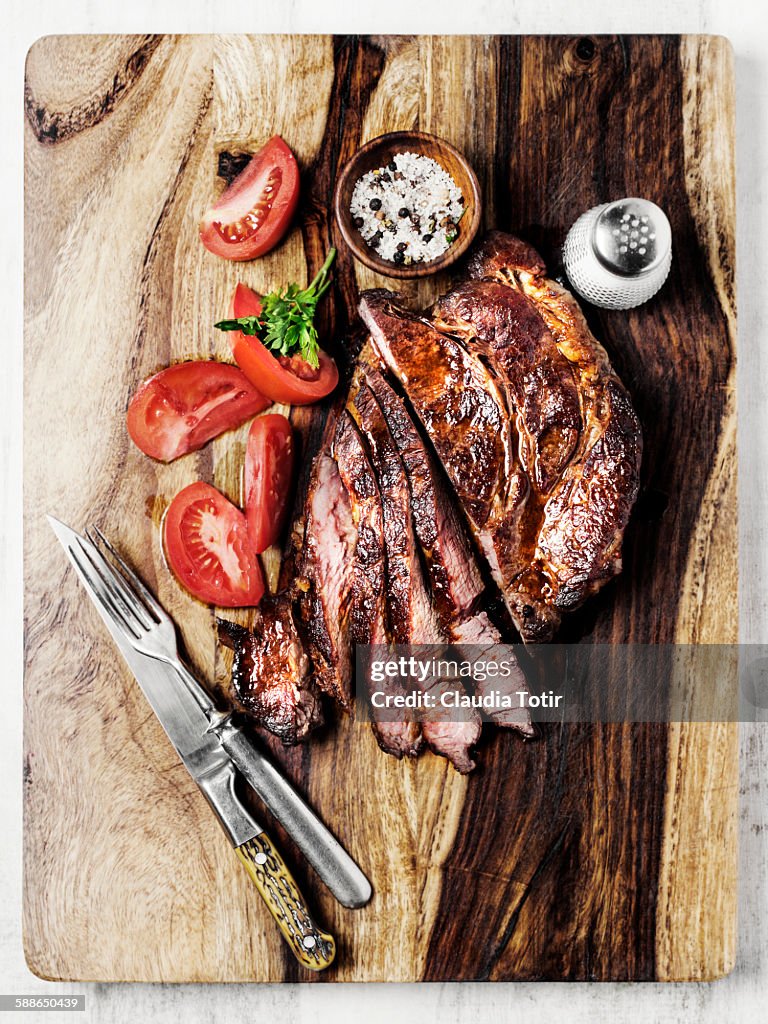 Roasted beef chuck steak