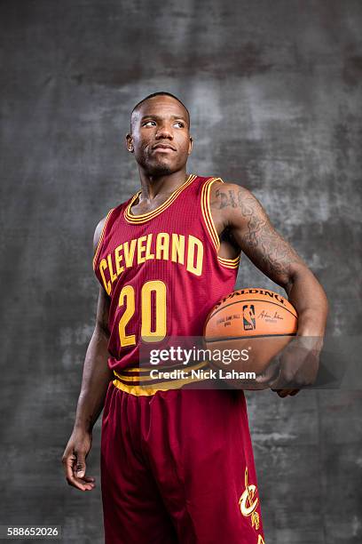 Kay Felder of the Cleveland Cavaliers poses for a portrait during the 2016 NBA Rookie Photoshoot at Madison Square Garden Training Center on August...