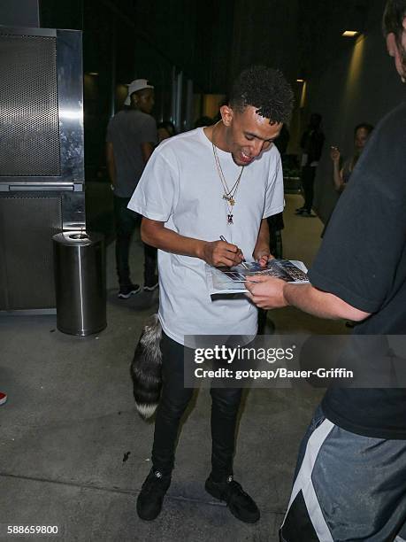 Khleo Thomas is seen on August 11, 2016 in Los Angeles, California.