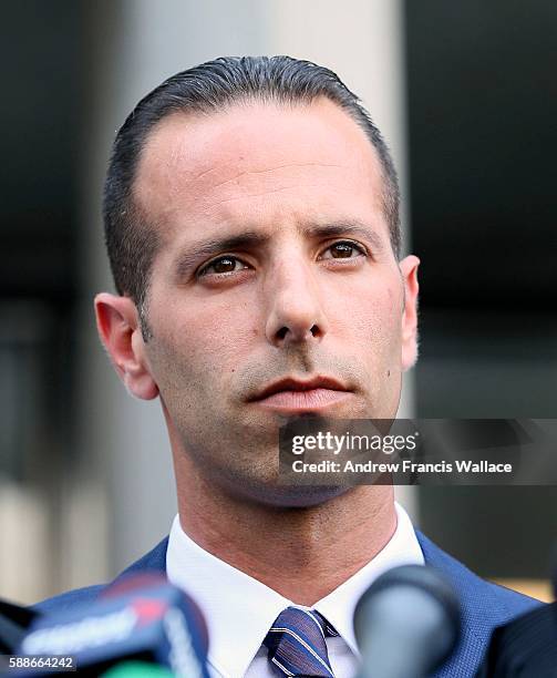 Alexander "Sandro" Lisi, outside 361 University Avenue court, August 11, 2016. Lisi was cleared from a charge of extortion from his attempting obtain...