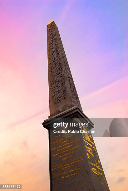 place de la concorde - obelisk stock pictures, royalty-free photos & images
