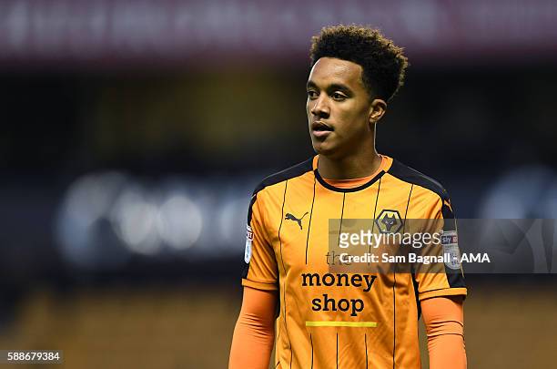 Helder Costa of Wolverhampton Wanderers during the EFL Cup match between Wolverhampton Wanderers and Crawley Town at Molineux on August 8, 2016 in...