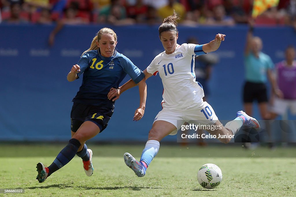 USA v Sweden Quarterfinal: Women's Football - Olympics: Day 7