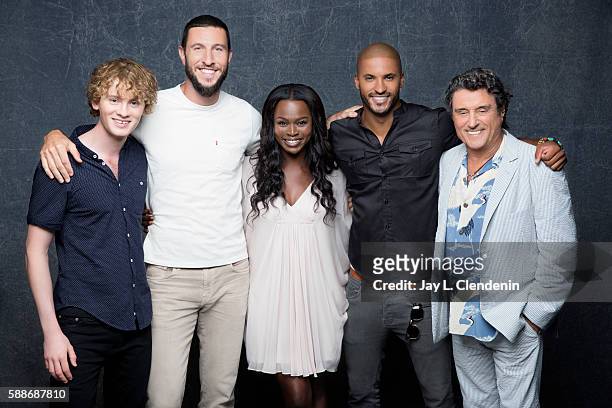 Actors Yetide Badaki, Pablo Schreiber, Bruce Langley, Ricky Whittle and Ian McShane of 'American Gods' are photographed for Los Angeles Times at San...