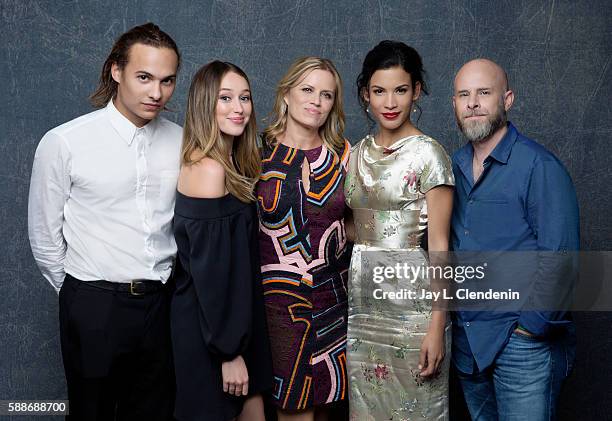 Actor Frank Dillane, Alycia Debnam Carey, Kim Dickens, , Danay Garcia, and producer Dave Erickson of 'Fear the Walking Dead' are photographed for Los...