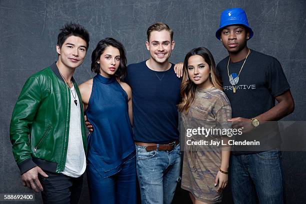 Ludi Lin, Naomi Scott, Dacre Montgomery, Becky G., and RJ Cyler of 'Power Rangers' are photographed for Los Angeles Times at San Diego Comic Con on...