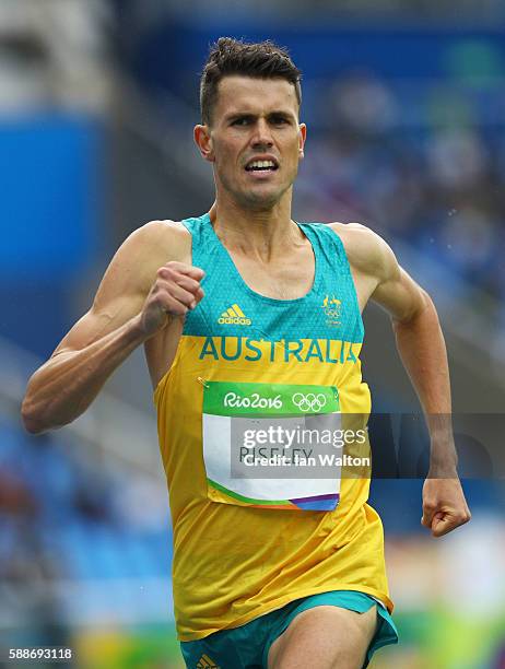 Jeffrey Riseley of Australia competes in round one of the Men's 800 metres on Day 7 of the Rio 2016 Olympic Games at the Olympic Stadium on August...