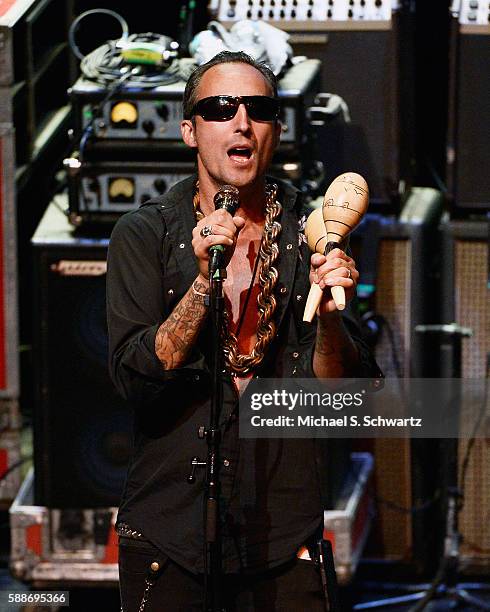 Vinnie Dombroski of the band Sponge performs during the Summerland Tour at Saban Theatre on August 11, 2016 in Beverly Hills, California.