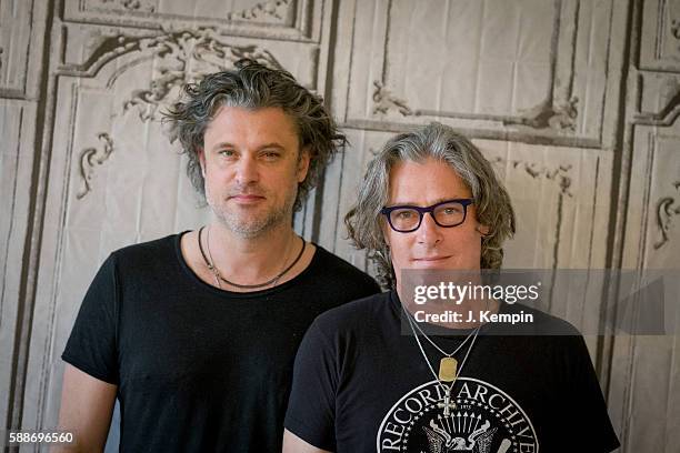 Dean Roland and Ed Roland of the band Collective Soul discuss their new album "See What You Started By Continuing" at AOL HQ on August 12, 2016 in...