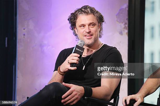Musician Dean Roland from Collective Soul attends AOL Build Series to discuss the new album, "See What you Started by Continuing" at AOL HQ on August...