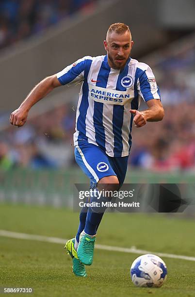 Jiri Skalak of Brighton and Hove Albion in action during the Sky Bet Championship match between Brighton & Hove Albion and Nottingham Forest at Amex...