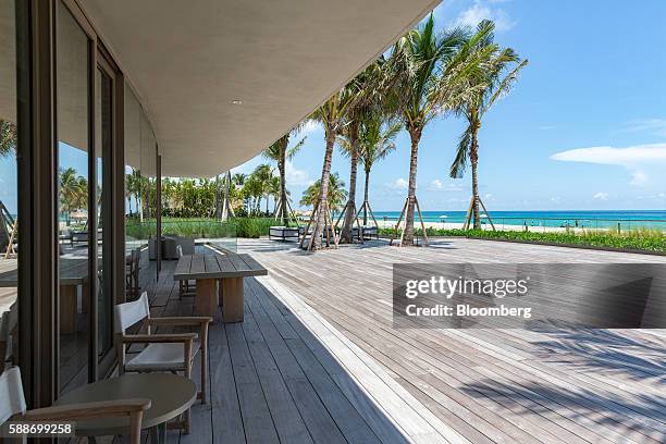 Residences by Armani Casa model home and sales office stands in Sunny Isles Beach, Florida, U.S., on Wednesday, Aug. 10, 2016. The $1 billion...