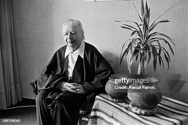 French Writer Marguerite Yourcenar Returns from Kenya