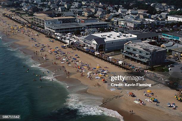 aerial view of bethany beach - delaware bildbanksfoton och bilder