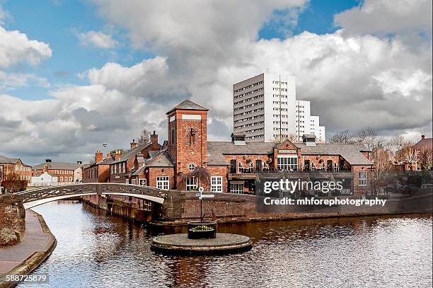 birmingham canal roundabout - birmingham uk stock pictures, royalty-free photos & images