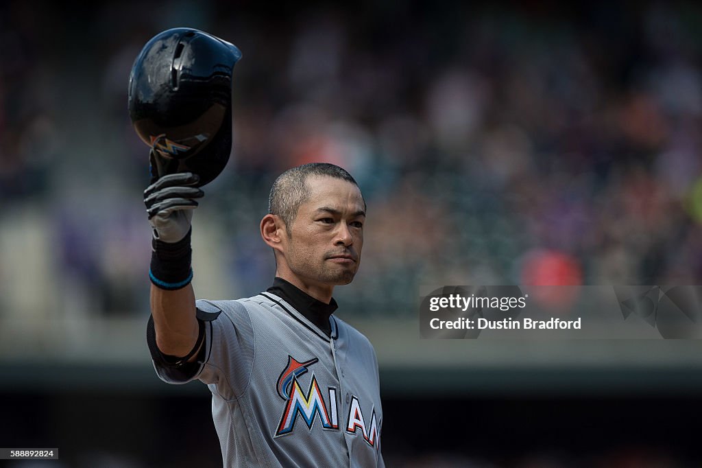 Miami Marlins v Colorado Rockies