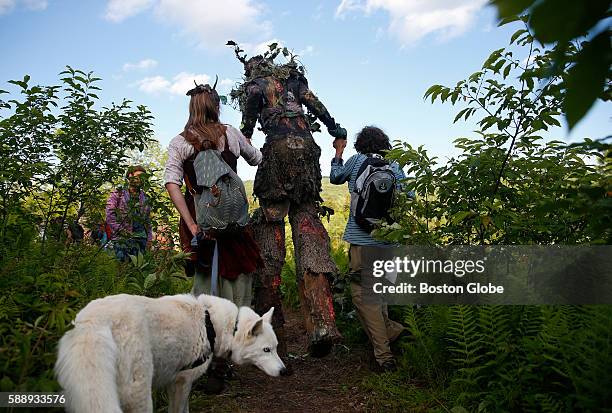 The Rainbow Family gathering draws free spirits from across the country, including this man dressed as a tree-like Ent from The Lord of the Rings at...