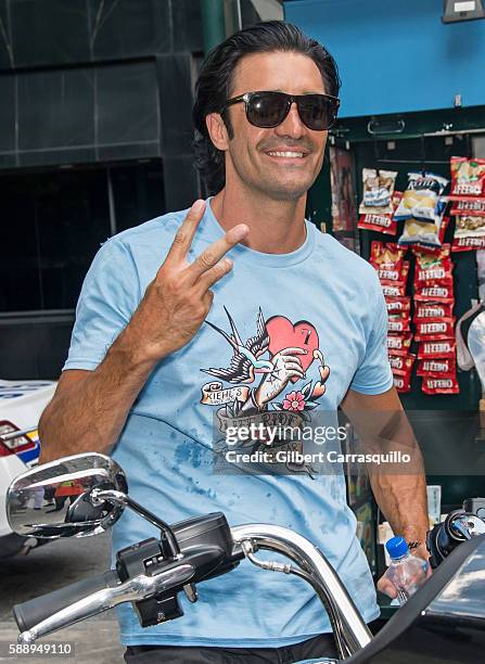 Actor Gilles Marini attends the 7th Annual Kiehl's Since 1851 LifeRide for amfAR Philadelphia finale celebration at Kiehl's Since 1851 on August 13,...