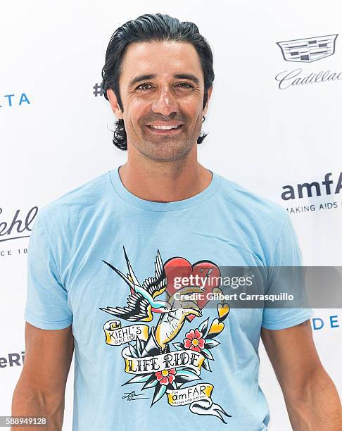 Actor Gilles Marini attends the 7th Annual Kiehl's Since 1851 LifeRide for amfAR Philadelphia finale celebration at Kiehl's Since 1851 on August 13,...