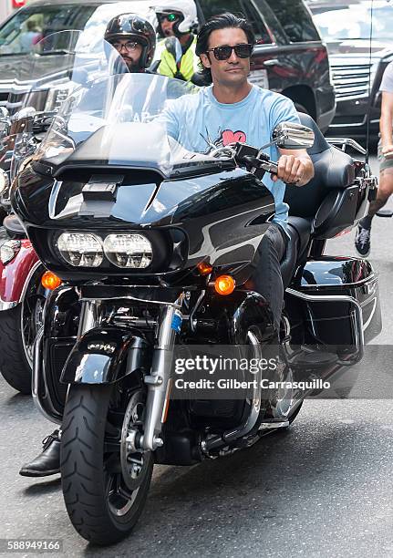 Actor Gilles Marini attends the 7th Annual Kiehl's Since 1851 LifeRide for amfAR Philadelphia finale celebration at Kiehl's Since 1851 on August 13,...