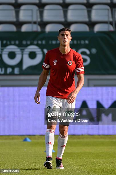 Mehdi Jean Tahrat of Red Star during the football Ligue 2 match between Red Star fc and Stade Brestois 29 Brest at Stade Jean Bouin on August 12,...